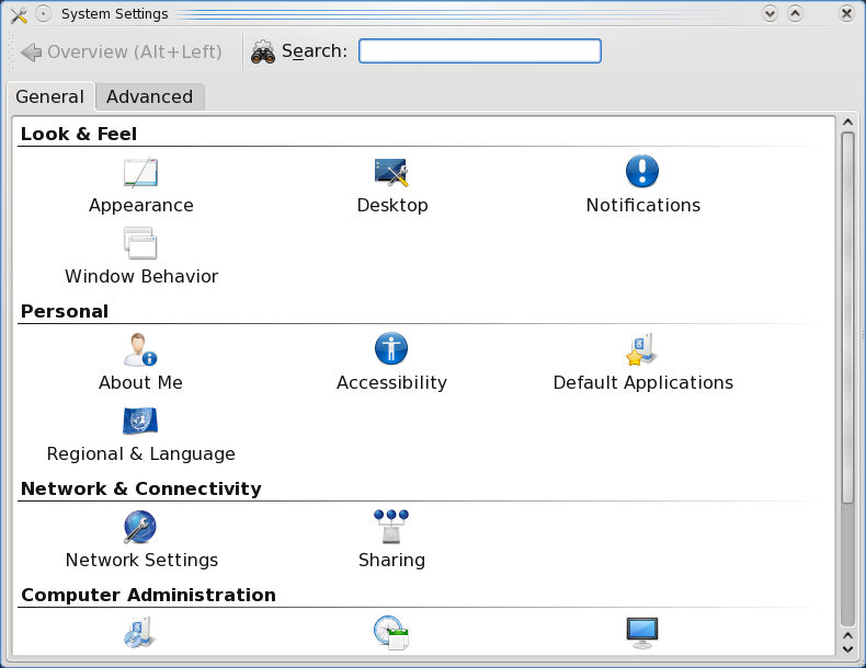 System settings